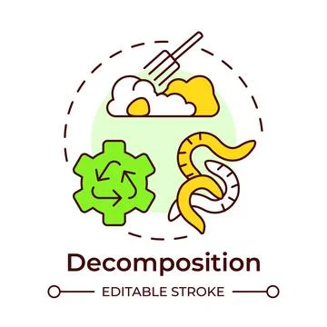 Decomposition multi color concept icon Stock Illustration