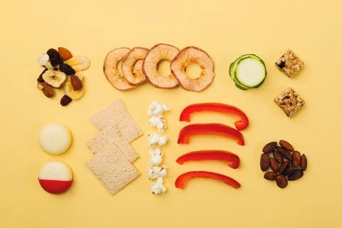 Deconstructed packed lunch Stock Photos