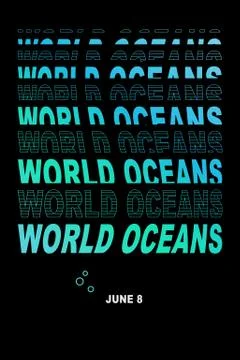 Deconstructed Type of World Oceans Day Stock-Illustration