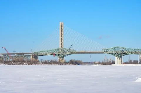Deconstruction of the Old Champlain Bridge Stock Photos