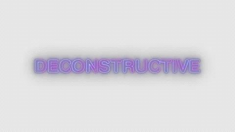 Deconstructive neon effects, text animation on transparent background Stock Footage 303499667