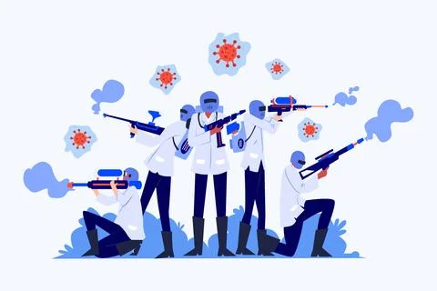 Decontamination Illustration 스톡 일러스트