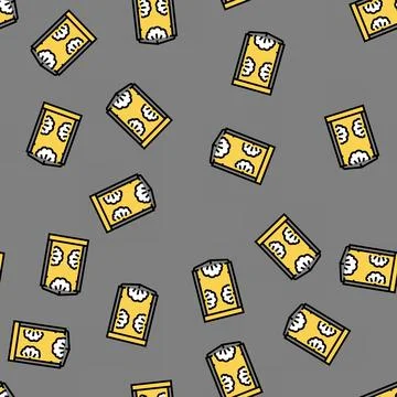 Decontamination shower nuclear energy vector seamless pattern Illustrazione stock