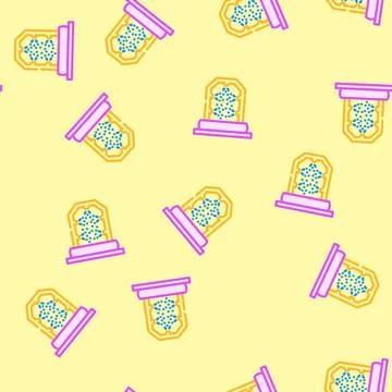 Decontamination shower nuclear energy vector seamless pattern イラスト素材