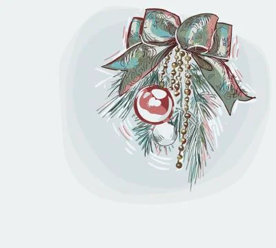 Decor balls decoration blue vector christmas card background soft color paste Stock Illustration