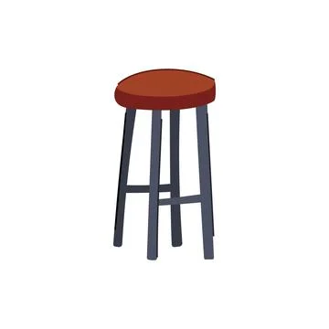 Decor bar stool cartoon vector illustration Illustrazione stock