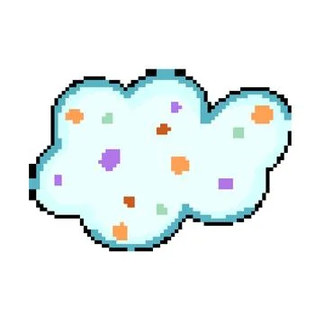 Decor boho cloud pixel art vector illustration Stock Illustration