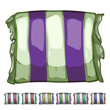 Decor boho pillow cartoon vector graphic Stock Illustration