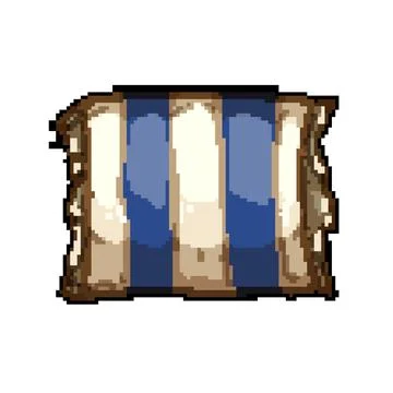 Decor boho pillow pixel art vector illustration Stock Illustration