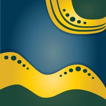 Decor design in dark blue and yellow with circles - ready for parallax - back Stock Illustration