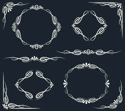 Decor Elements Set Stock Illustration