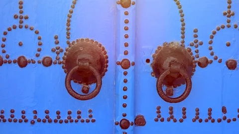 Decor Elements Of Traditional Arabic House Door Video stock 114254142