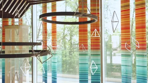 Decor in the establishment, interior decoration Stock Footage 275921001