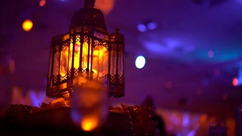Decor event Decorating lamps lighting Stock Footage 83601118
