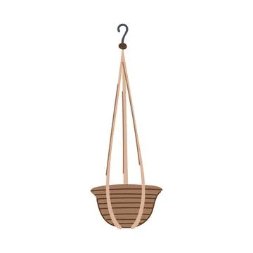 Decor hanging planter cartoon vector illustration Stock Illustration