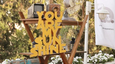 Decor Home Decorating you are my sun shine Stock Footage 39954296