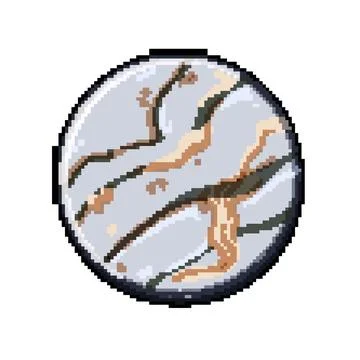 Decor marble coaster pixel art vector illustration Stock Illustration