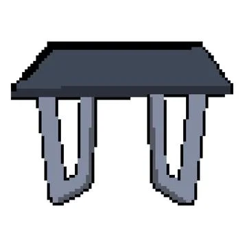Decor metal table pixel art vector illustration Illustrazione stock