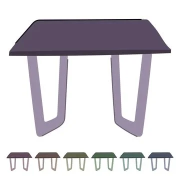 Decor metal table vector cartoon graphic Stock Illustration