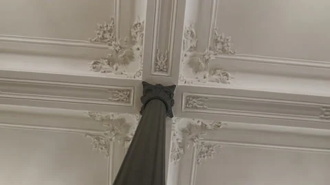 Decor with moldings and sculpture elements on ceiling 스톡 동영상 167975470
