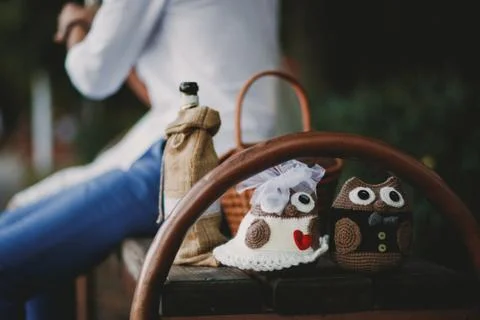 Decor on a park bench	 Stock Photos