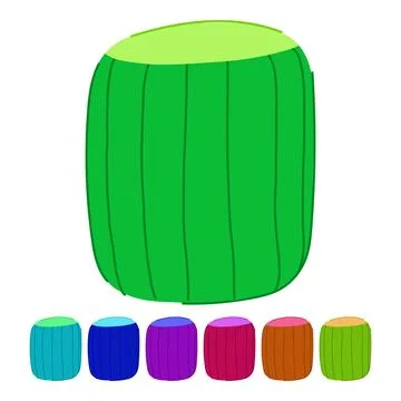 Decor pouf vector cartoon graphic 스톡 일러스트