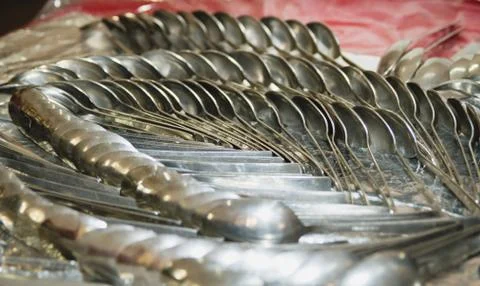 Decor of Spoon and Fork Stock Photos