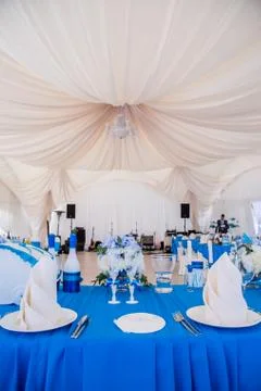 Decor on the table, bottles of champagne Stock Photos