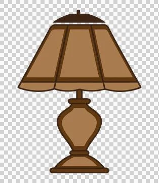 Decor table lamp line icon vector, table lamp icon, table lamp vector, table Illustrazione stock