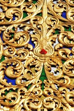 Decor in thailands temple 库存照片