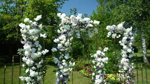 Decor for a wedding ceremony. Wedding ceremony Video stock 263961553