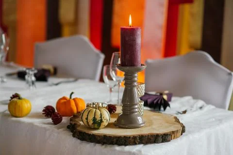 Decor wedding flowers table Foto stock