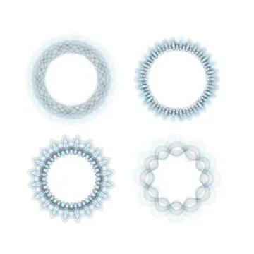 Decorarive Circle Wave Frames Decorarive Circle Wave Frames Isolated on Wh... Foto stock