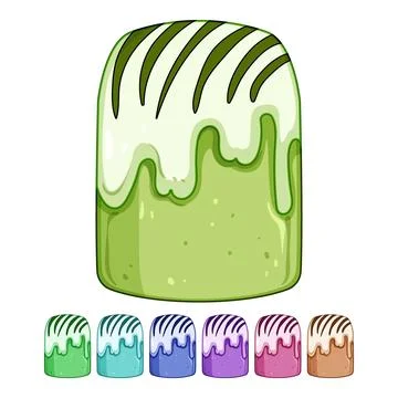Decorate easter cupcake cartoon vector graphic Stock Illustration