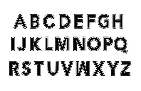 Decorated alphabet set vector Stock Illustration