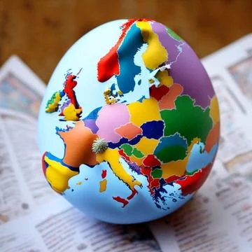 Decorated and shaped Easter eggs Stock Illustration