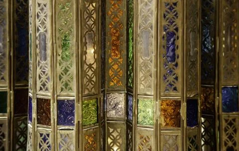 Decorated arabic lamp Stock Photos