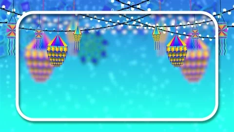 Decorated background and copy space for diwali holiday greetings and wishes Stock Footage 289013369