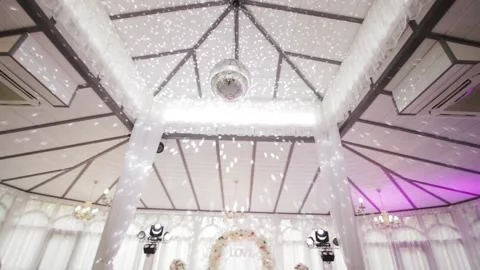 Decorated banquet hall Stock Footage 146575403