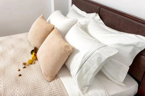Decorated bedroom interior Stock Photos