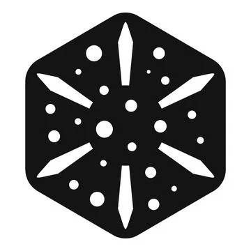 Decorated biscuit icon, simple style Stock Illustration