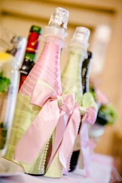 Decorated bottles Stock Photos
