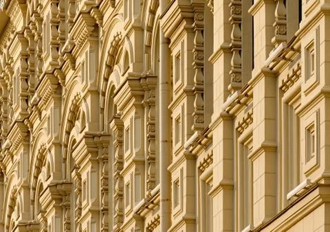 Decorated building facade Stock Photos