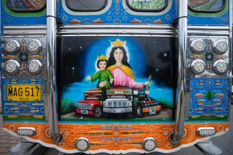 Decorated bus called 'chivas' Stock Photos