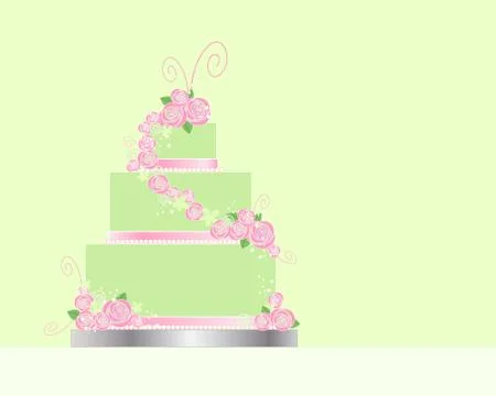 Decorated cake Illustrazione stock