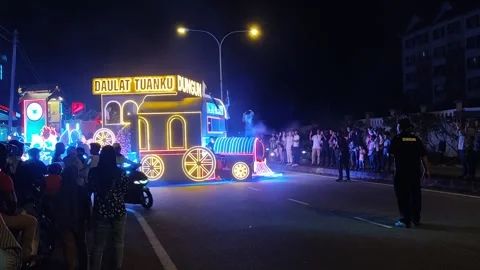 Decorated car parade. Stock Footage 218224293