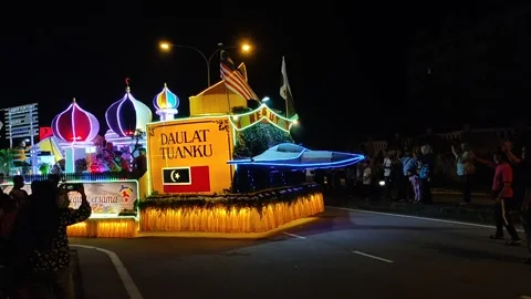 Decorated car parade. Stock Footage 218224415