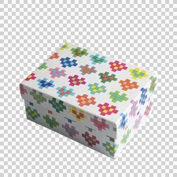 A decorated cardboard box Stock Photos