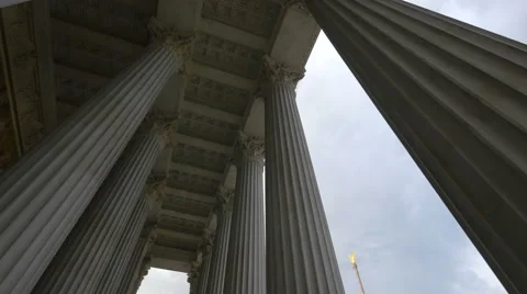 Decorated ceiling and columns at the Parliament Building in Vienna 動画素材 61475607