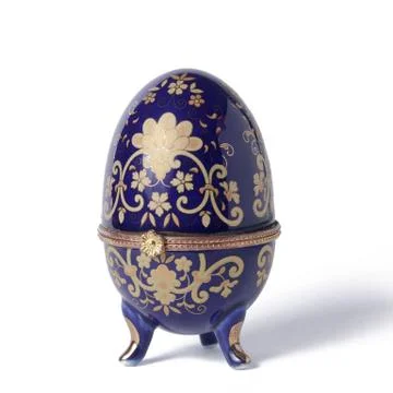 Decorated ceramic egg Foto stock